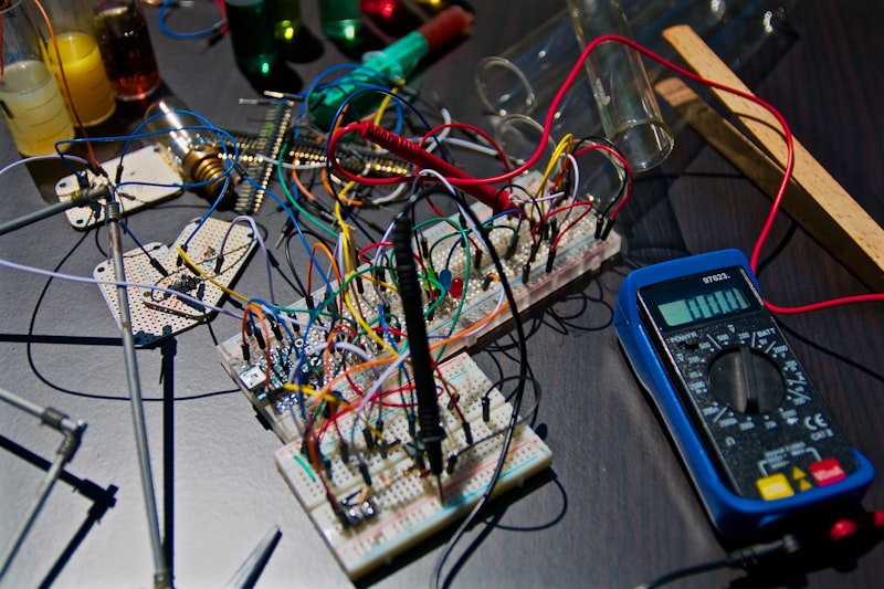 Goodtron Electronics — assembly workspace and PCB detail