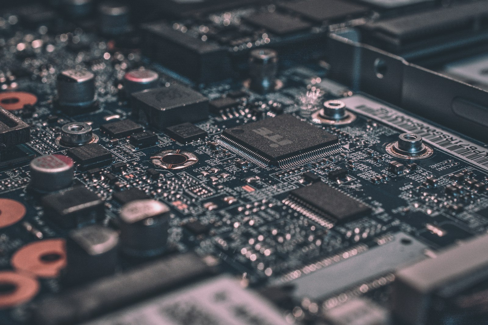 Close-up of a professionally assembled printed circuit board